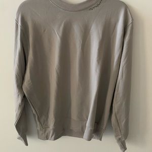 Grey MAma crew neck sweater